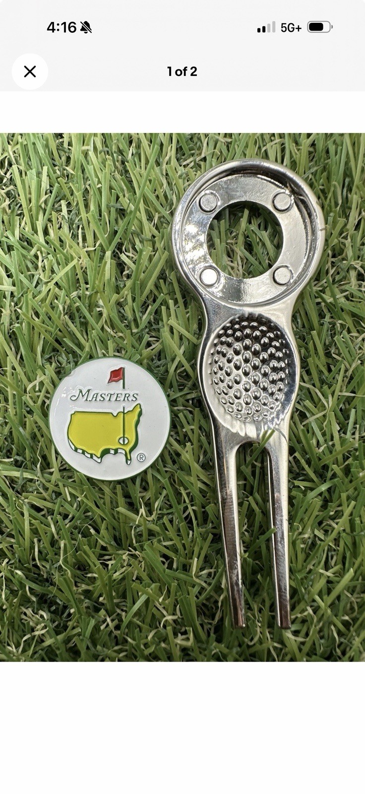 Masters Golf Ball Marker And Divot Tool
