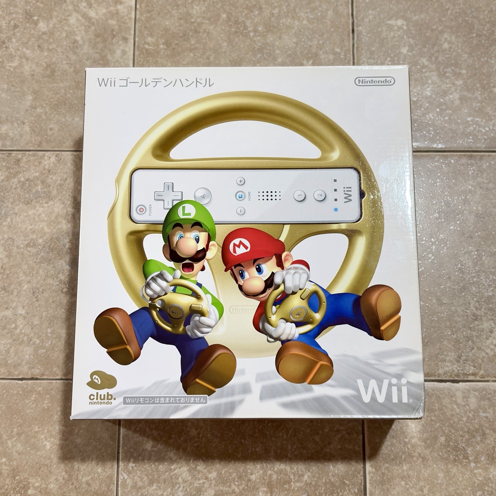 Club Nintendo Mario Kart GOLD Wii Wheel Golden Wheel NEW in Box RARE AUTHENTIC