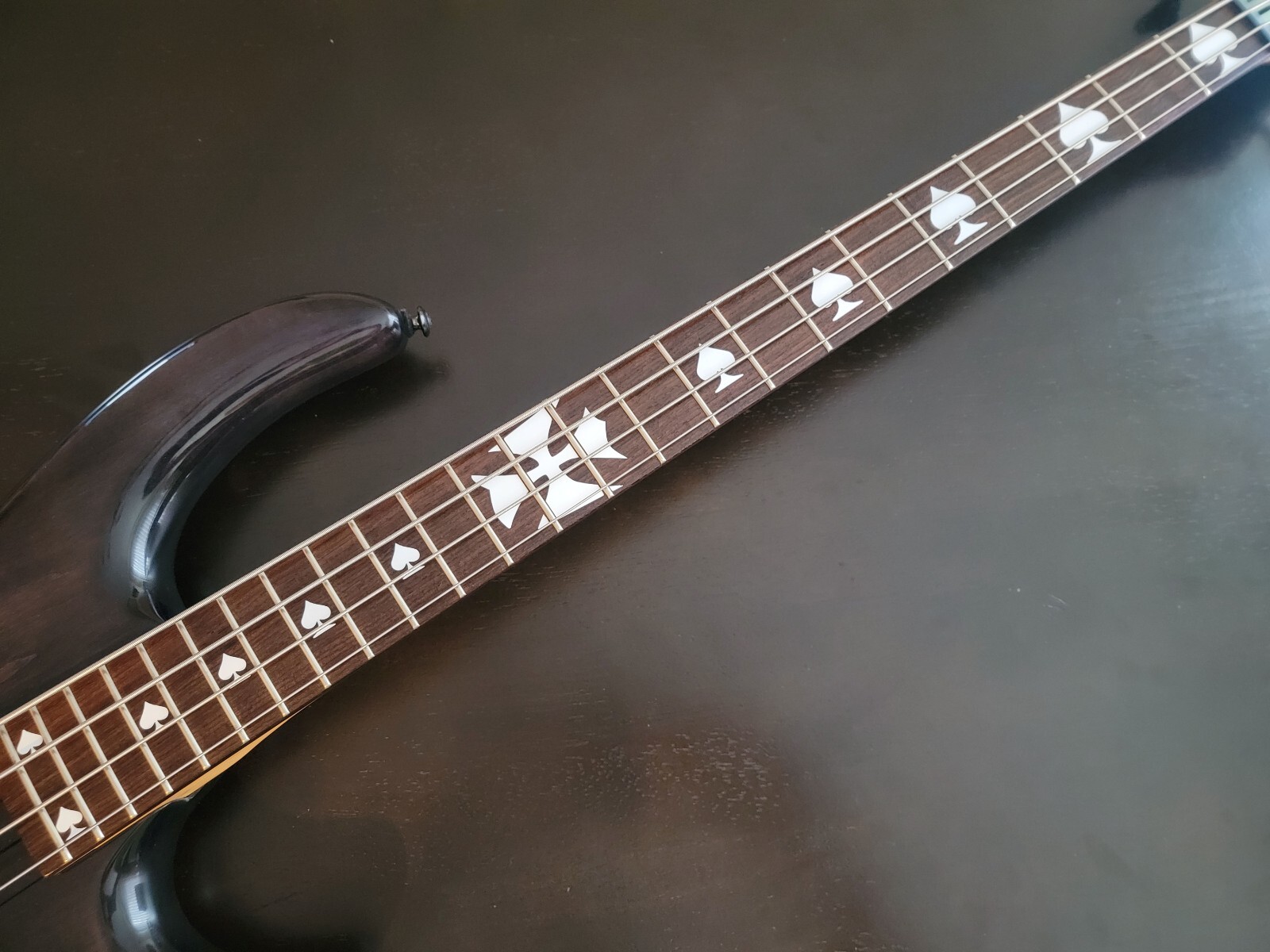 Lemmy Tribute Spades Bass Guitar Fretboard Markers Vinyl Decals Inlays 30 Colors