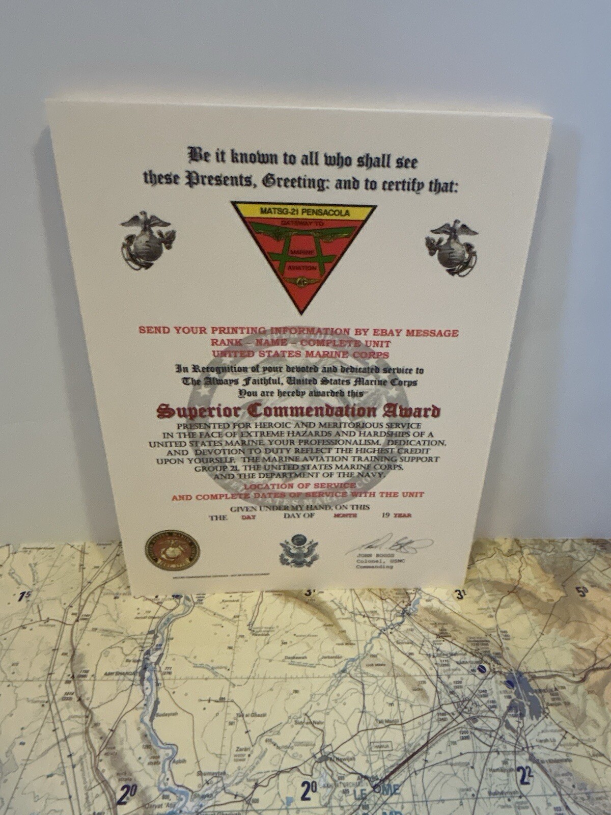 U.S.M.C. / AVIATION TRAINING SUPPORT GROUP 21 - SUPERIOR COMMENDATION AWARD