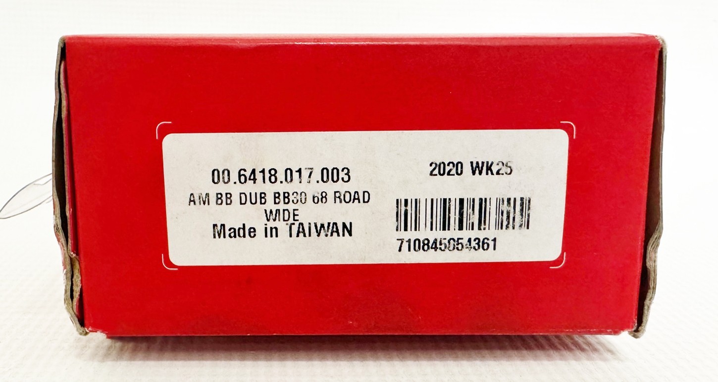 SRAM DUB Road-Wide BB30 Non-Threaded Bottom Bracket, 68mm, Road, Black
