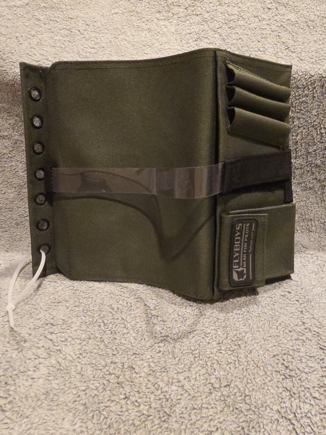 Flyboys FB1316 Kneeboard with Eyelets & Clipboard Olive Green Velcro