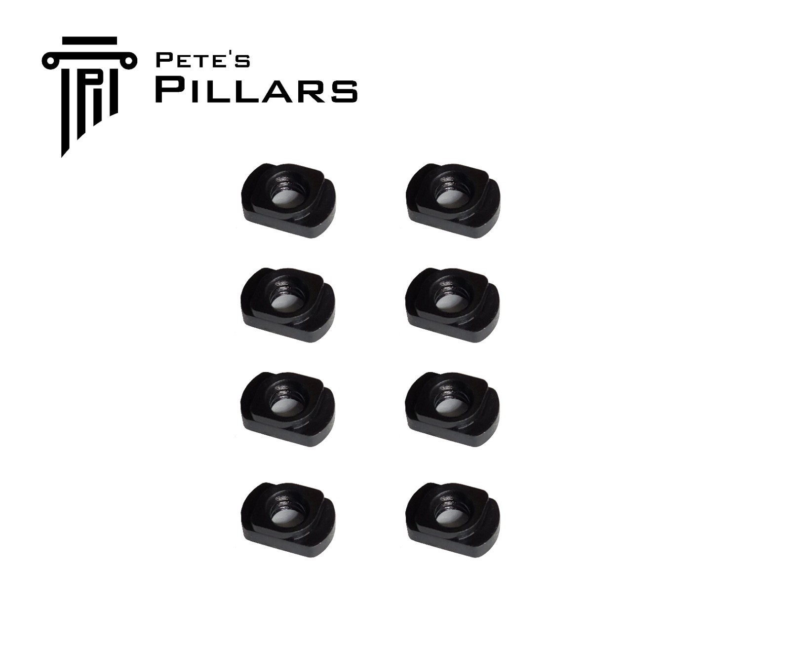Pete's Pillars Machined M-Lok Backing T-Nuts 8 Pack