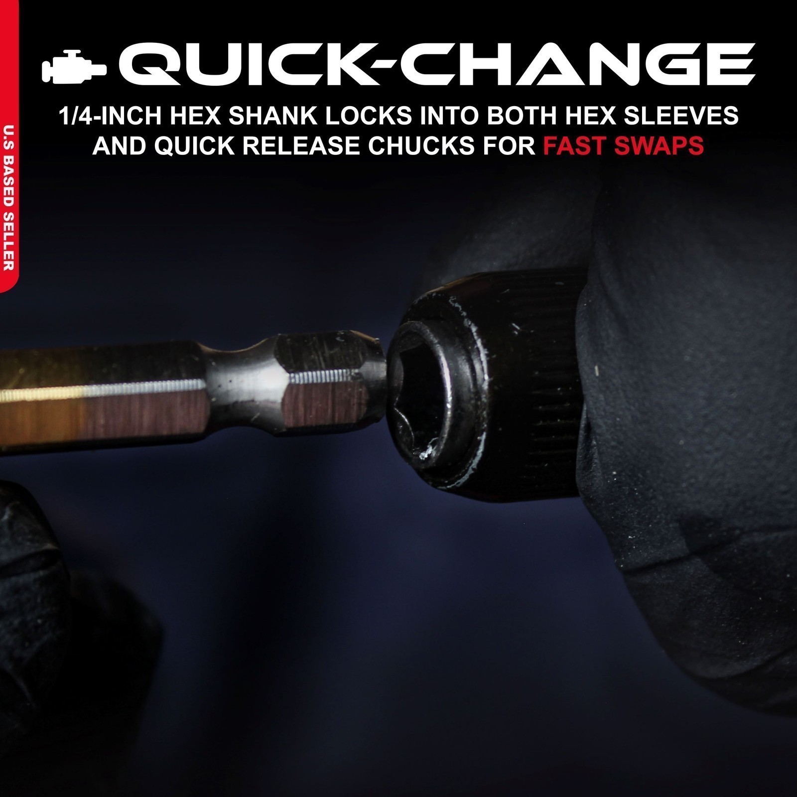 Quick-Change 1/4" Inch Hex Shank 30-Piece Drill Bit Set from 1/16” to 1/2"