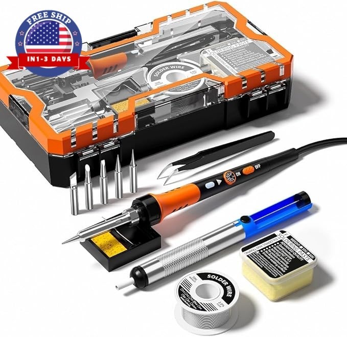 Kit Premium de Soldador, Pistola de Soldar de 60 W con Calentador Cerámico NUEVO