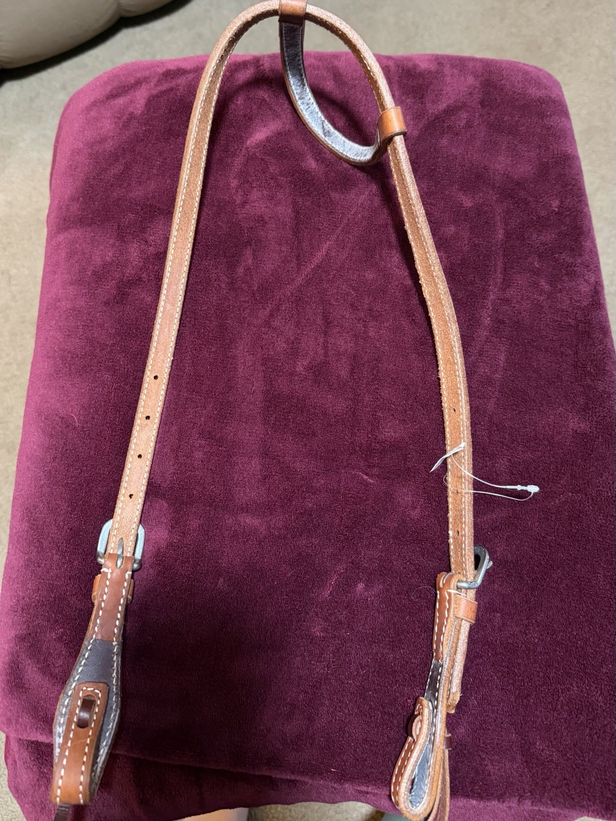 Leather Bridal Brown Western Headstall