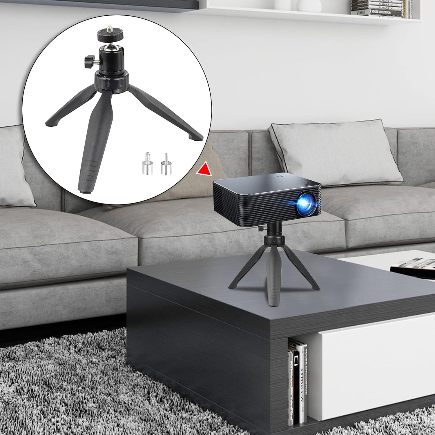 Mini Projector Tripod Mount Compatible with Most Mini Projectors Adjustable