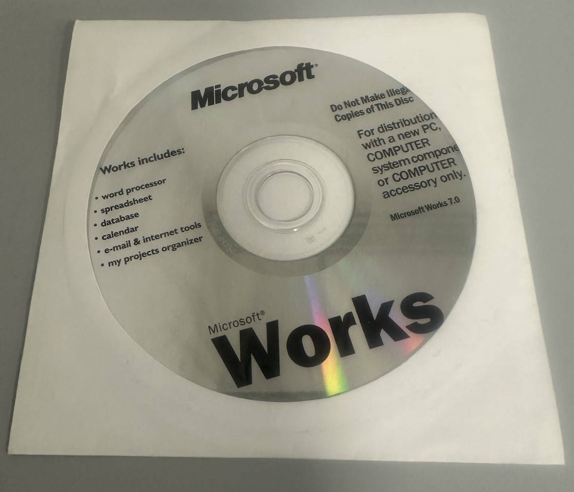 Microsoft Works 7.0 OEM Software NEW Gateway