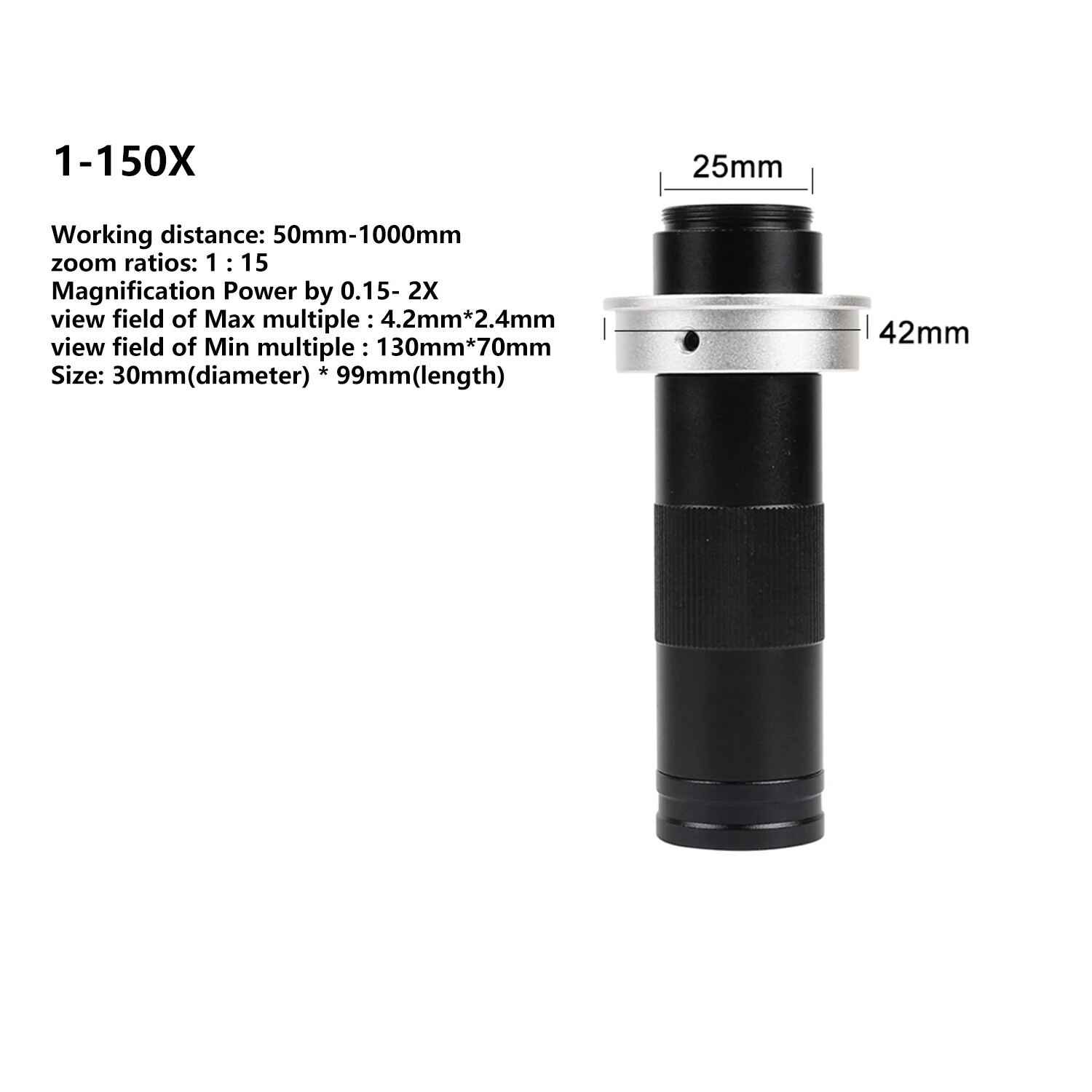 Adjustable Magnification Microscope Lens Zoom C Mount Lens For Microscope Camera