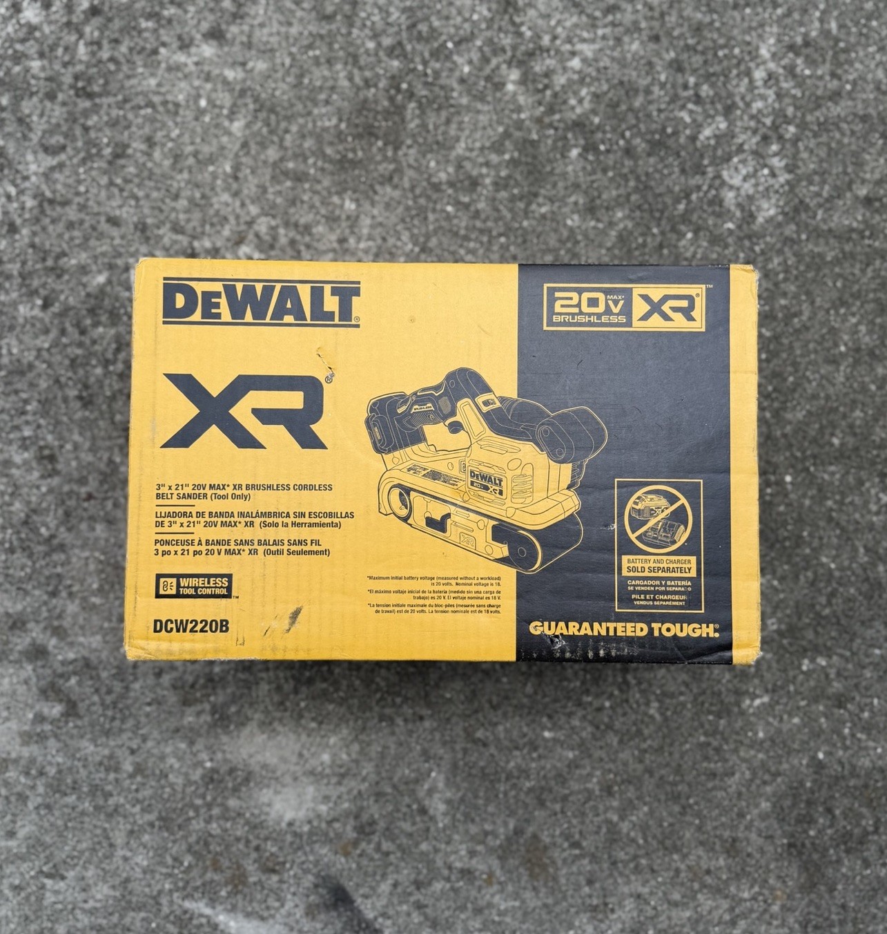DeWalt DCW220B 20V Max Li-Ion Belt Sander Cordless Brushless - New In Box