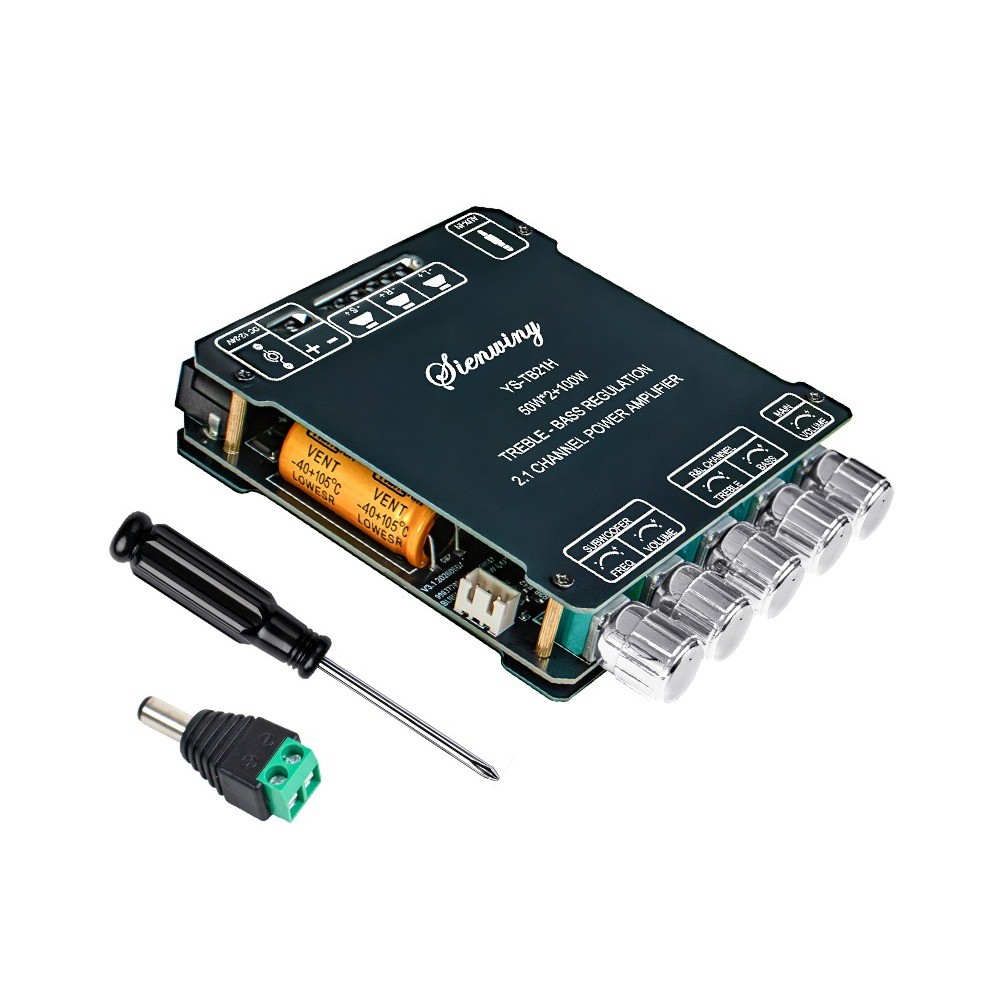 TPA3116 BT5.1 2.1 Channel Digital Amplifie Board 50W×2+100W Subwoofer DC12-24V