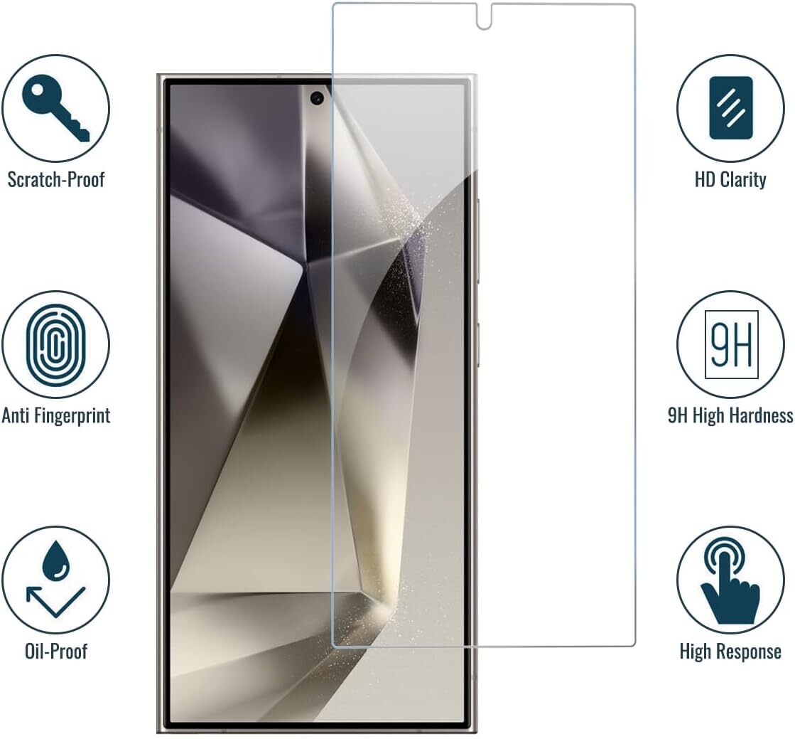 For Samsung Galaxy S24 Ultra 24 Plus Clear Shockproof Case Screen Lens Protector