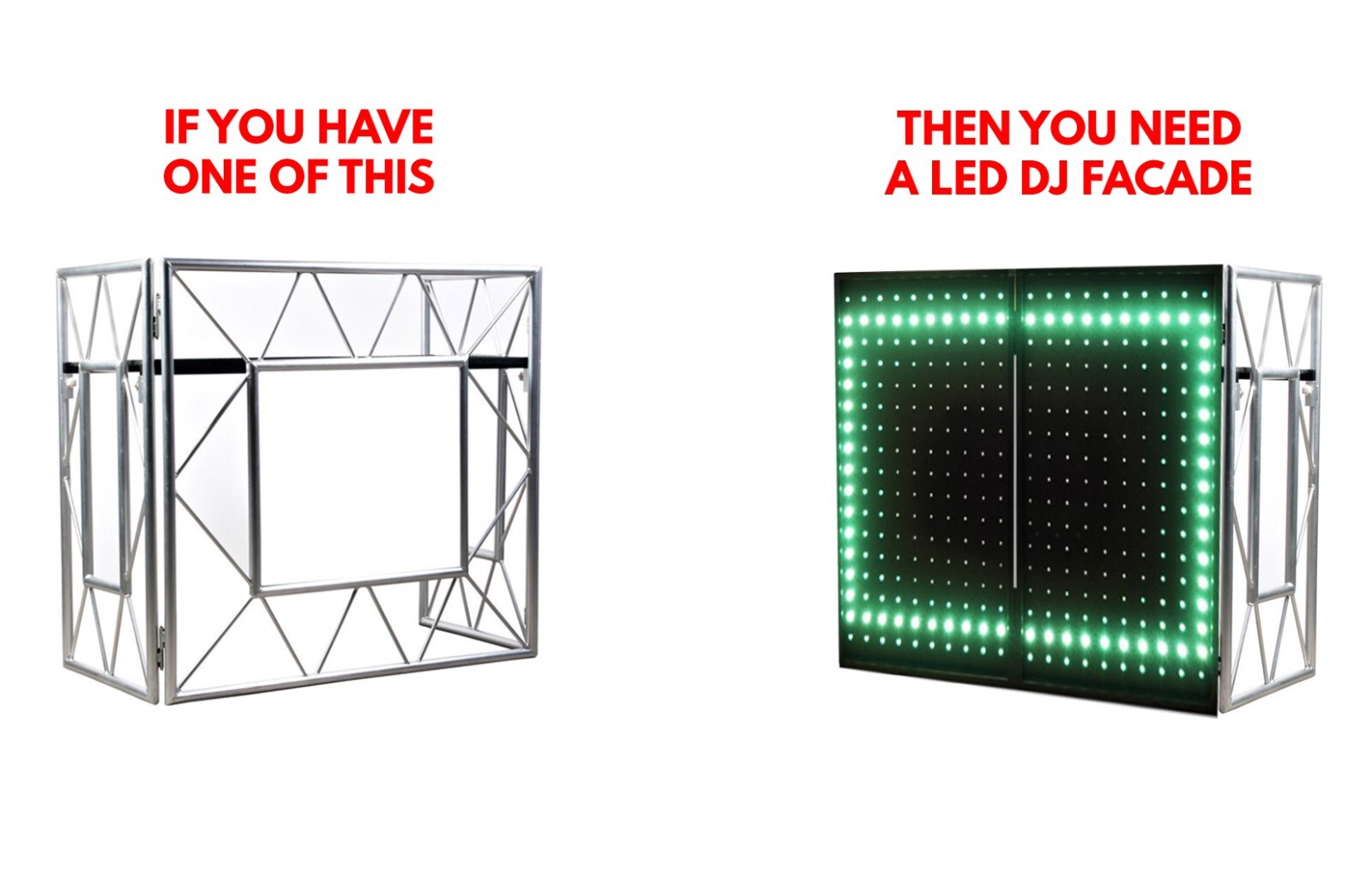 LED Pixel DJ Facade Panels, 2 Detachable Interactive Panels for ADJ Structure