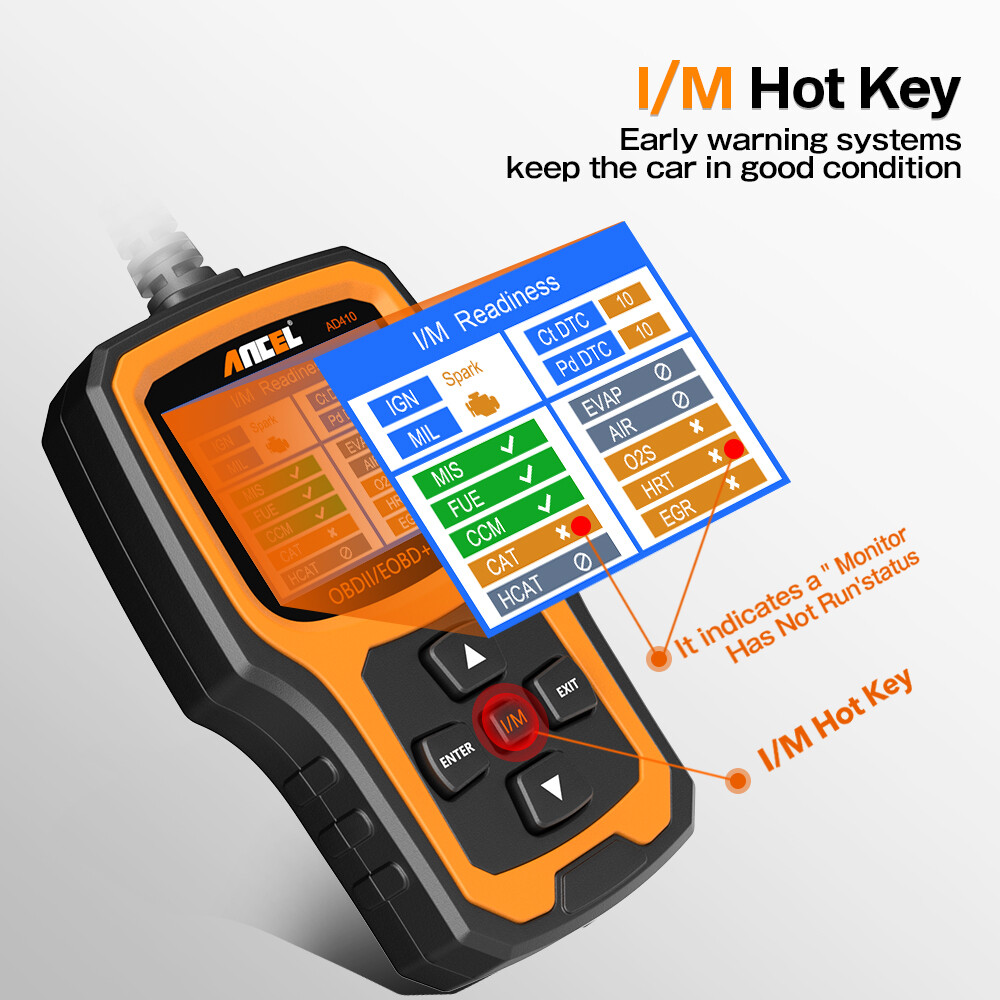 ANCEL AD410 OBD2 Scanner Car Check Engine Code Reader + Protective Storage Bag
