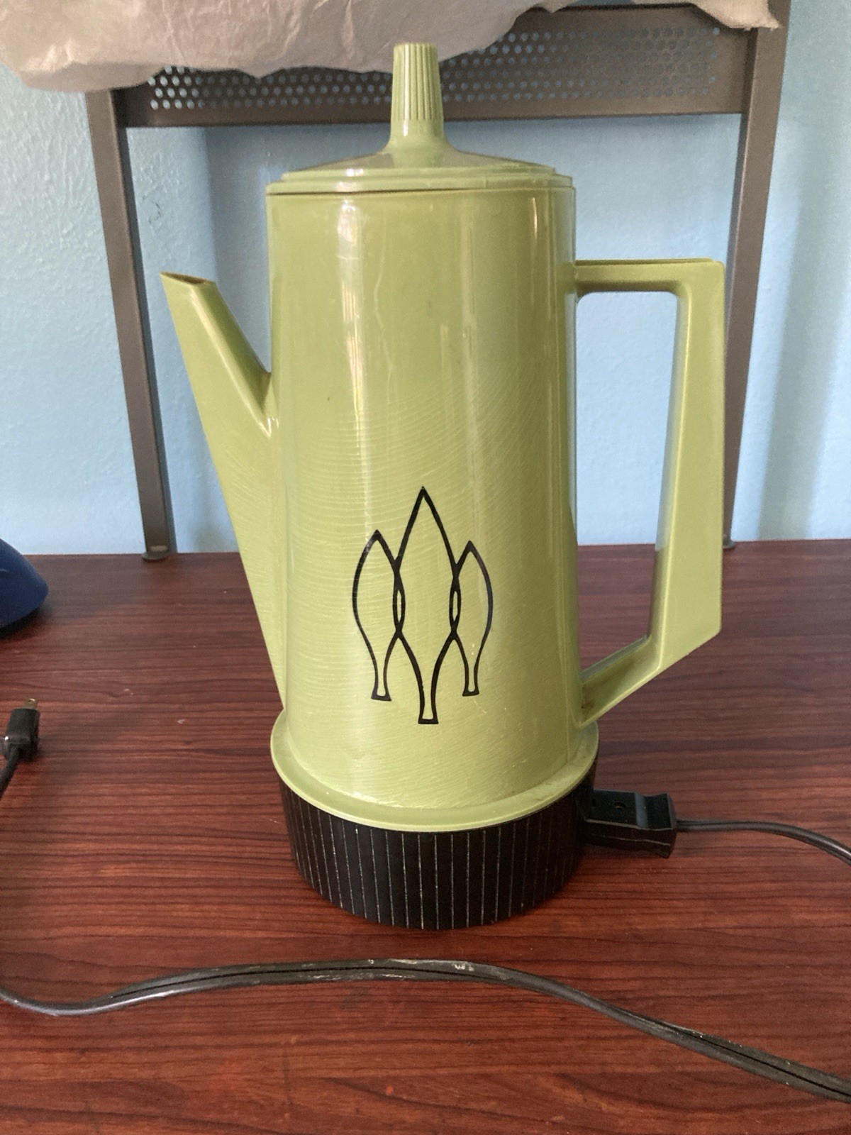 Vintage Cornwall Electric Coffee Maker Avocado Green Working