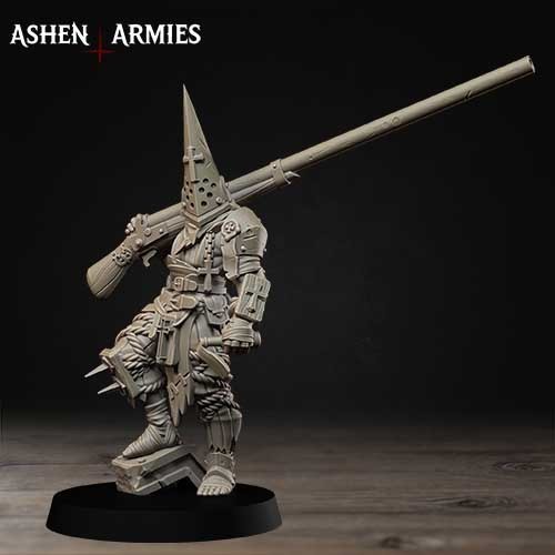 Ashen Armies | Bleeding Procession Pilgrim w/Punt Gun |Grimdark Crusade Minis