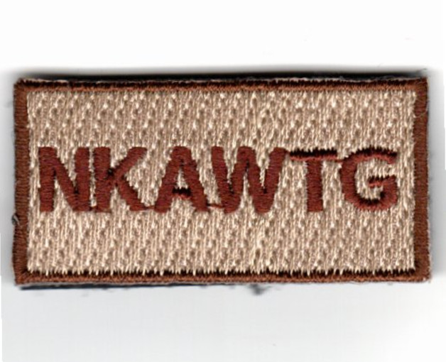 2" MILITARY FLIGHT SUIT SLEEVE NKAWTG DESERT EMBROIDERED PATCH