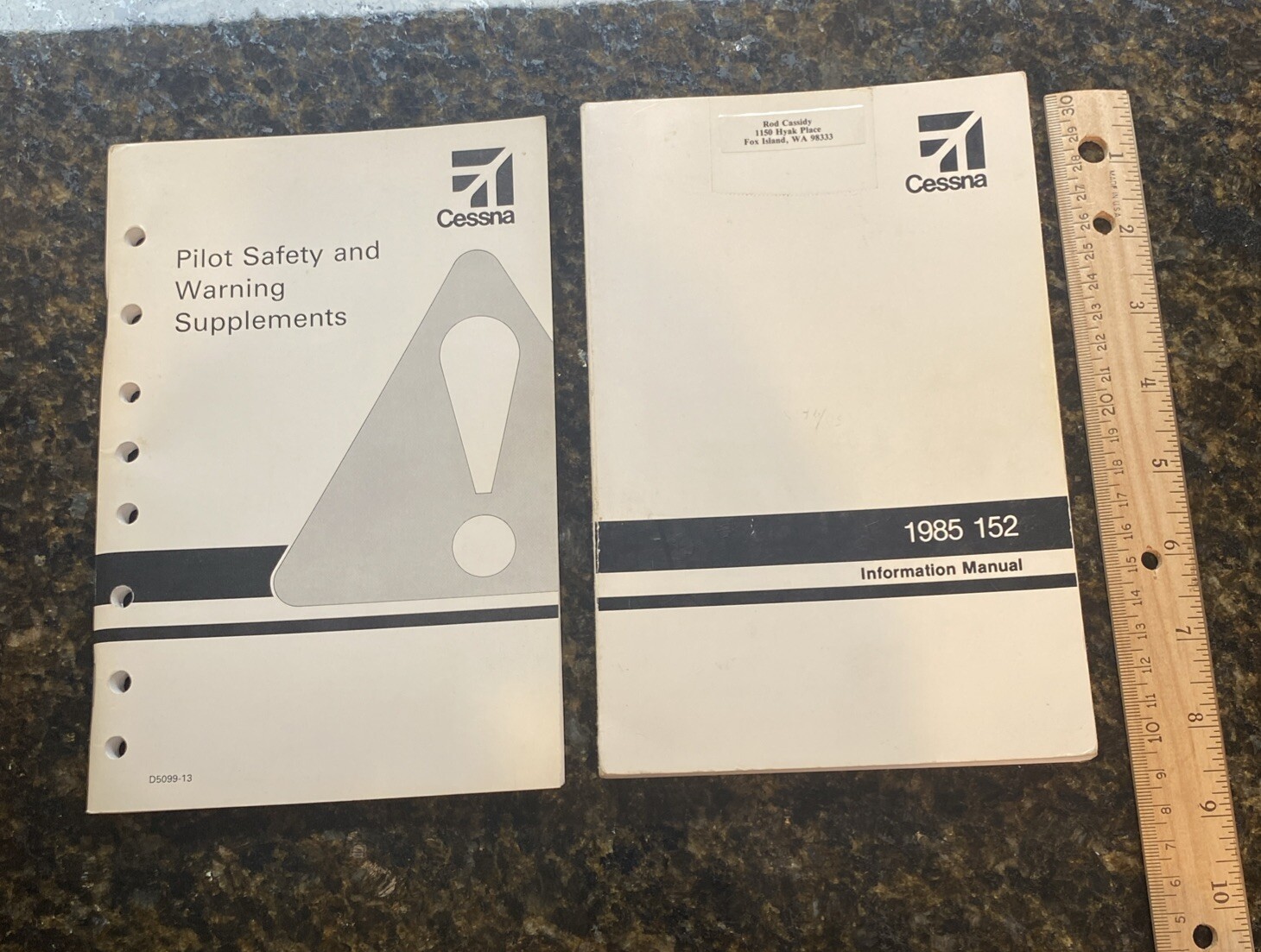 1985 Cessna Model 152 Information Manual D1270-13 & Warning Supplements