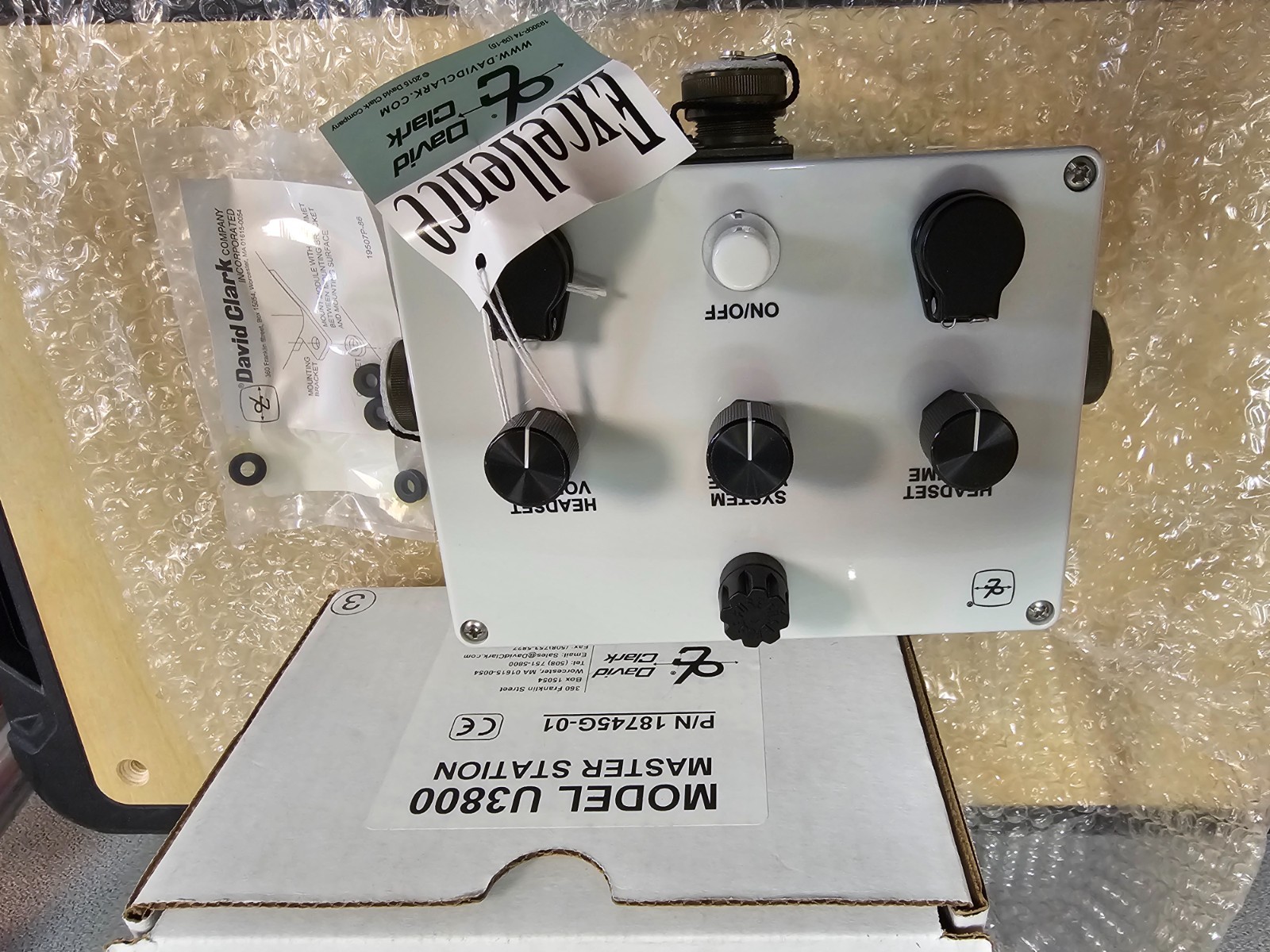 NEW - David Clark U3800 18745G-01 Master Headset Station