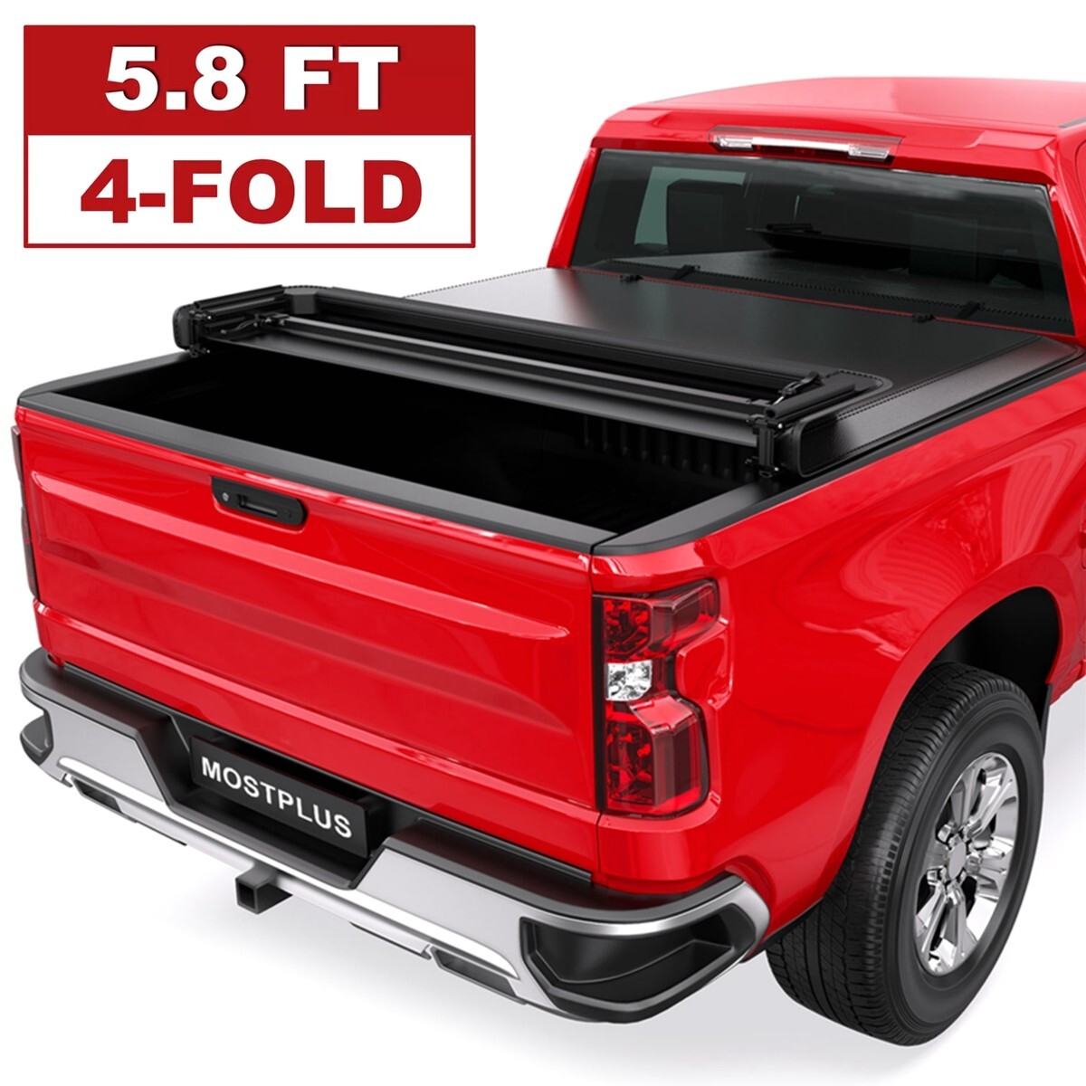 4 Fold 5.8FT Soft Bed Tonneau Cover For 2014-2019 Chevy Silverado 1500 Truck