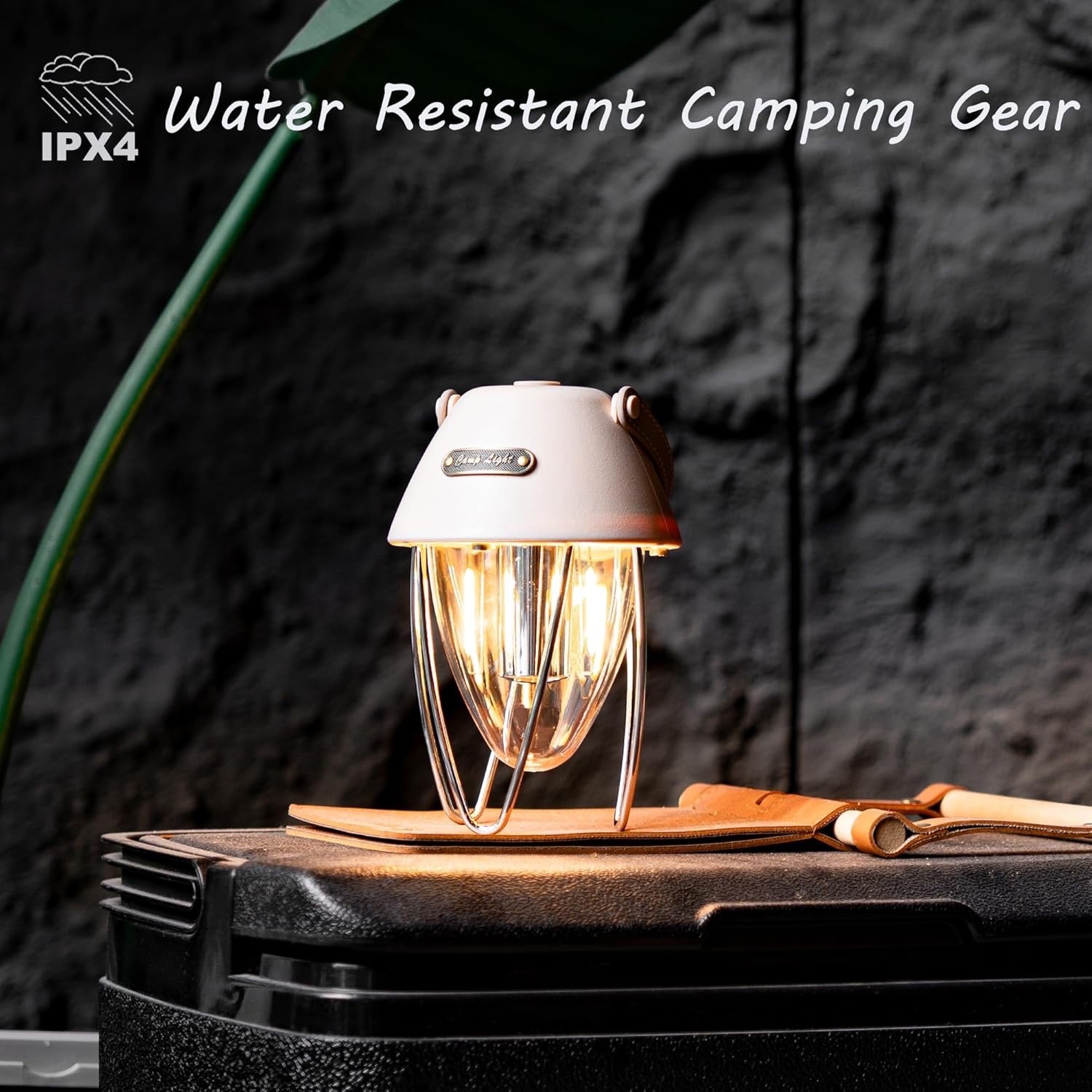 Vintage LED Camping Lantern, Rechargeable, Retro IPX4 Tent Light