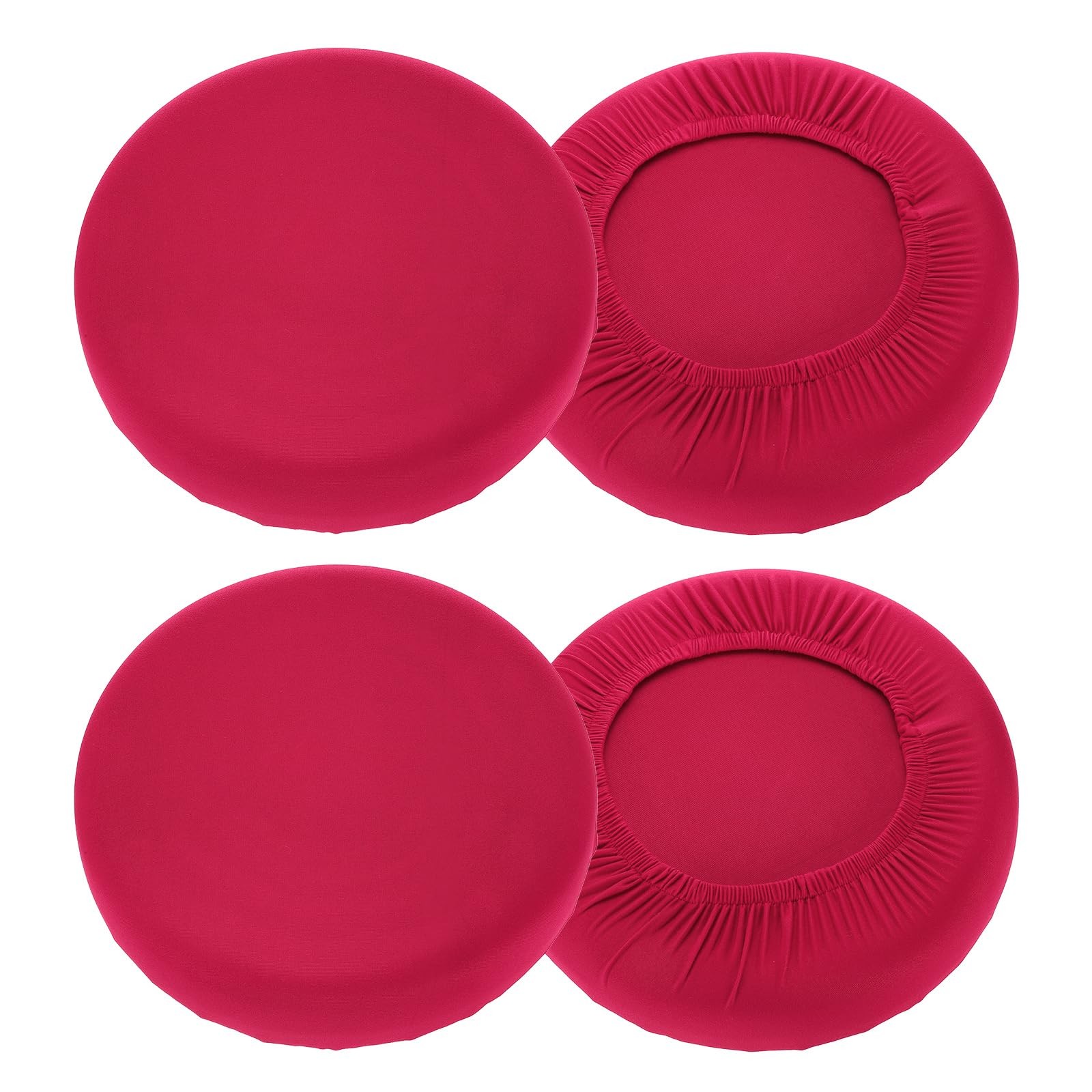 uxcell 4 Pack Stool Covers Round, 16-18 Inch Bar Large, Wine Red
