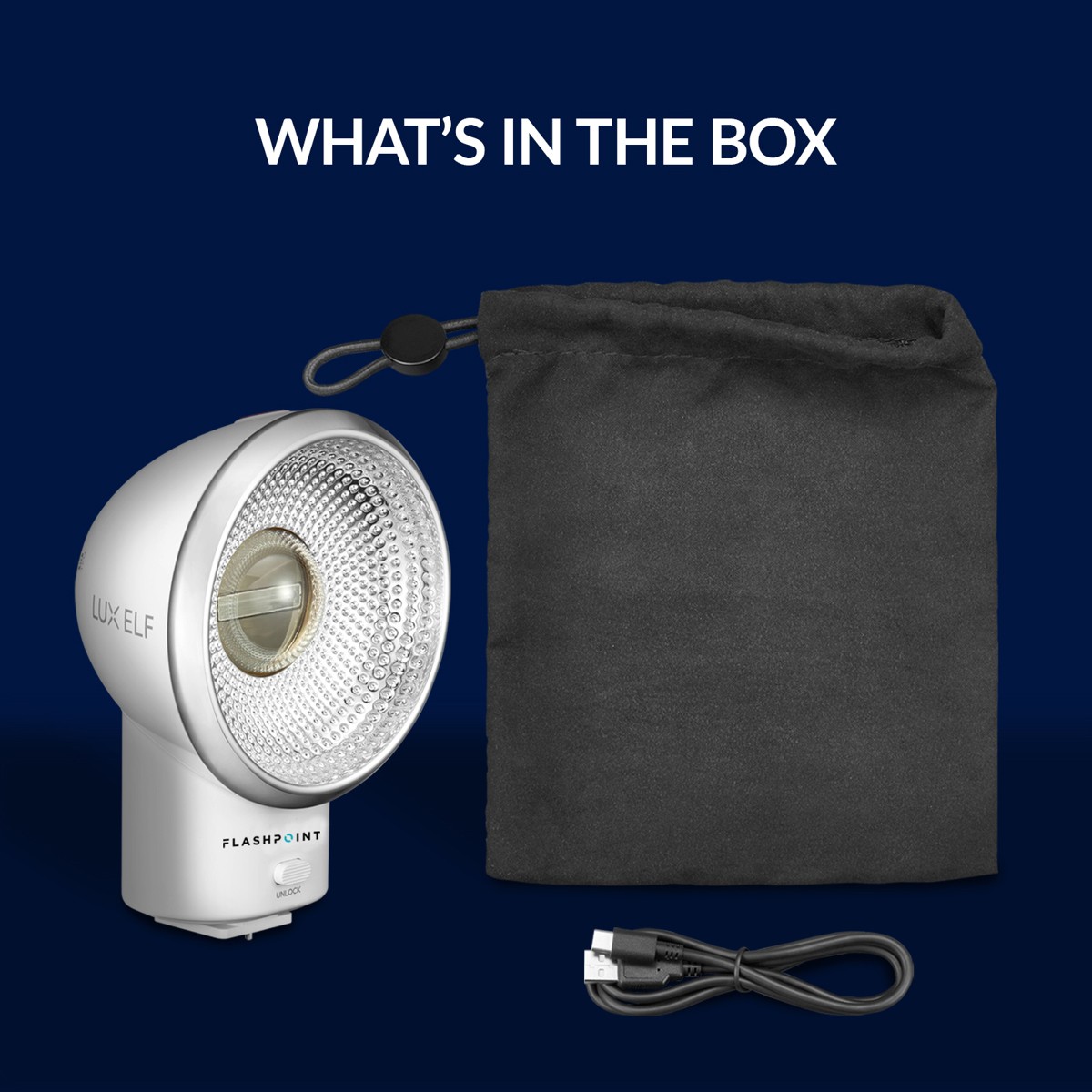 Flashpoint FlashBack Lux Elf Retro Camera Flash (White), Godox Lux Elf