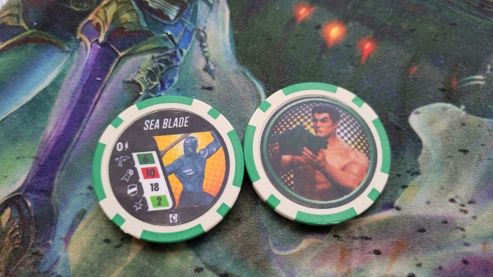 Heroclix Custom Sea Blade Bystander Tokens for Namor Prime from Collector's Trov