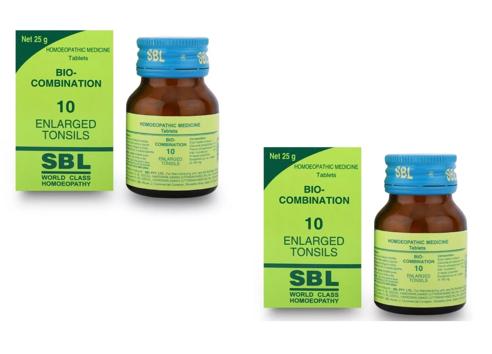 🌿 25g x 2 SBL Bio-Combination 10, Natural Remedy for Tonsillitis & Throat 2029