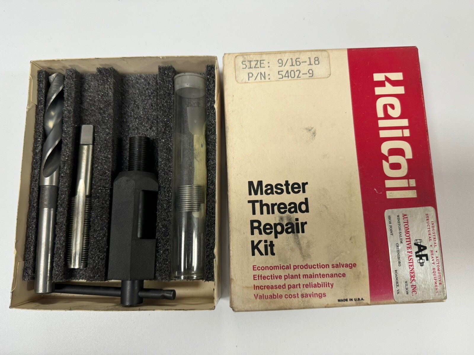 5402-9 HELICOIL 9/16-18 MASTER THREAD REPAIR KIT HELI-COIL