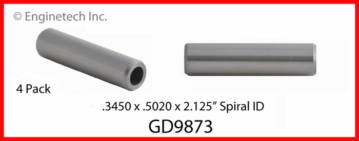 Enginetech GD9873 Engine Valve Guide 4 Pack for Domestic and Import Engines