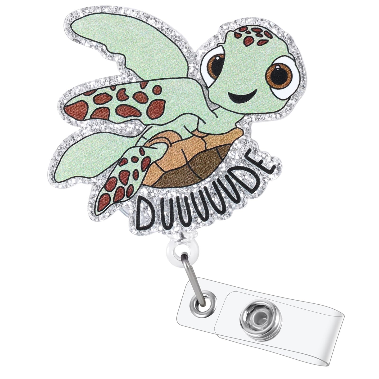 Funny Turtle Nurse Badge Reel, Cute Work Holder with