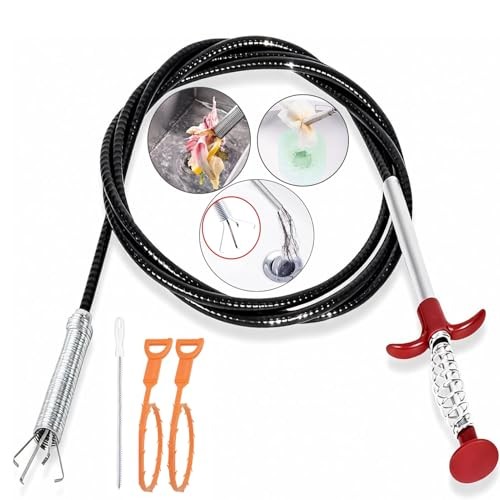 Drain Snake，Plumbing Drain Clog Remover, Gutter Cleaning Tools for Toilet