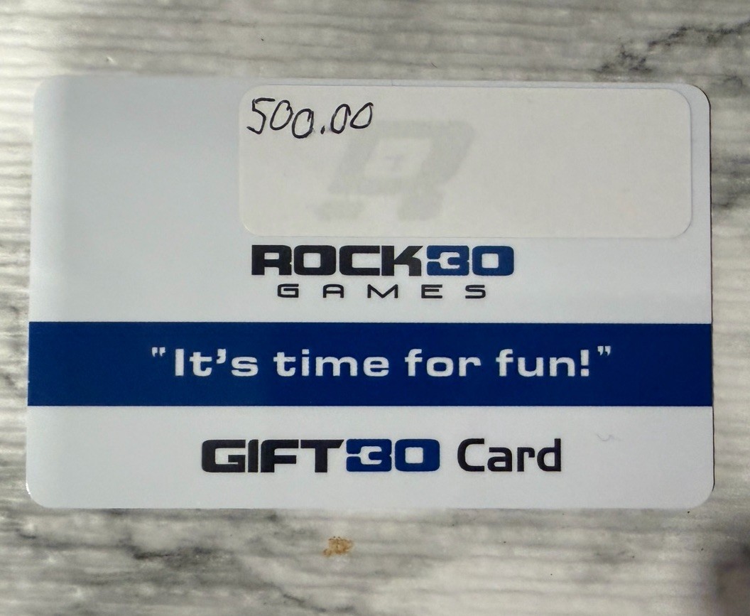 Rock 30 Games Gift Card $500 Value No Expiration Read Description