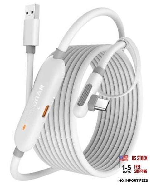 VR Charging Link Cable (Next-Gen Chip) Compatible with Meta Quest 16FT White