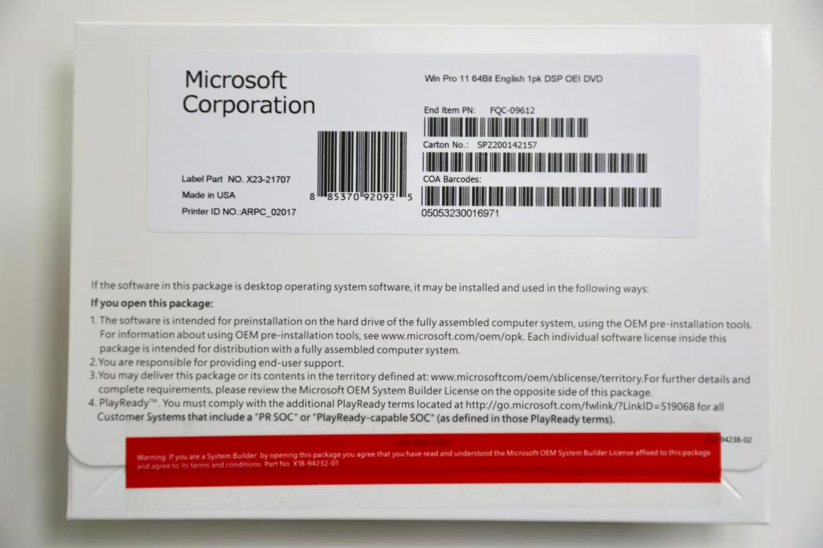 Microsoft Windows 11 pro 64 bit Freeshipping