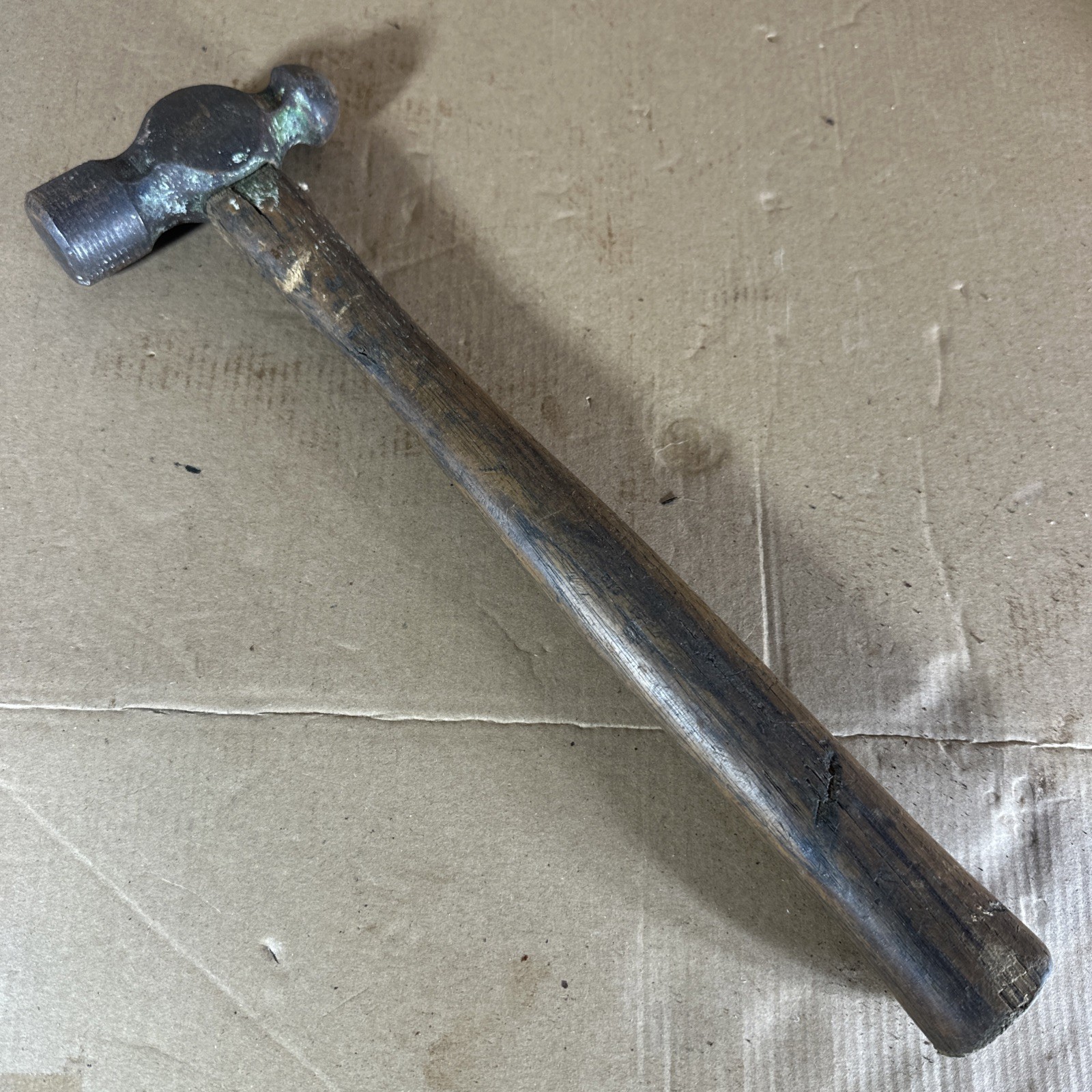Old School Vaughan 16oz  Ball Peen Hammer Wood Handle Made In USA Vintage
