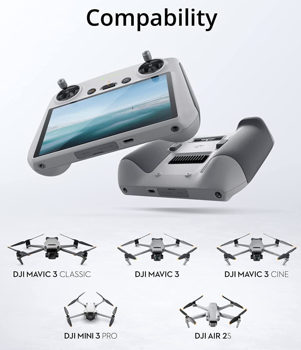 DJI Smart RC Mavic 3 Mini 3 Pro Air 2s, Full-HD 5.5 LED Screen Remote Controller