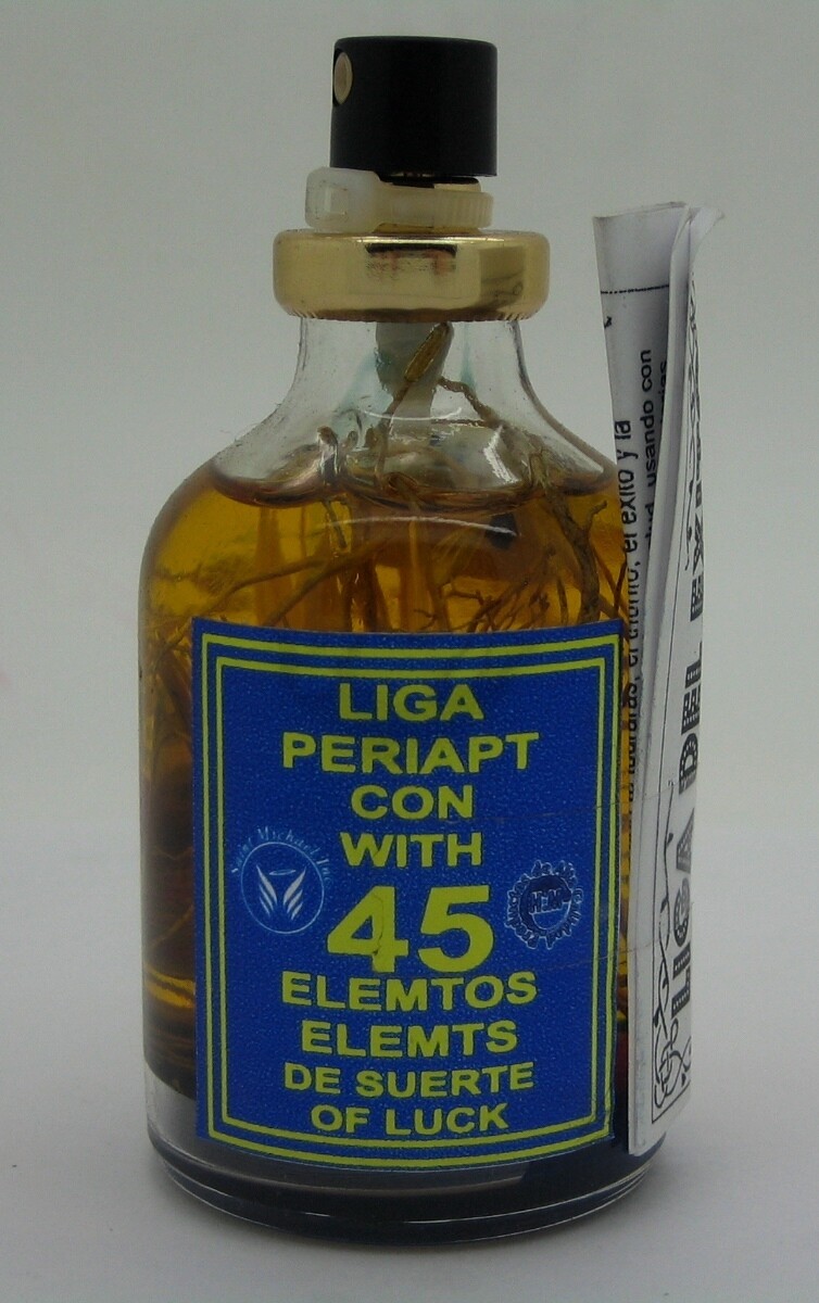 45 Elements of Luck Oil-Famous Colombian 2 Oz. Gratis Oracion al Senor Muerte