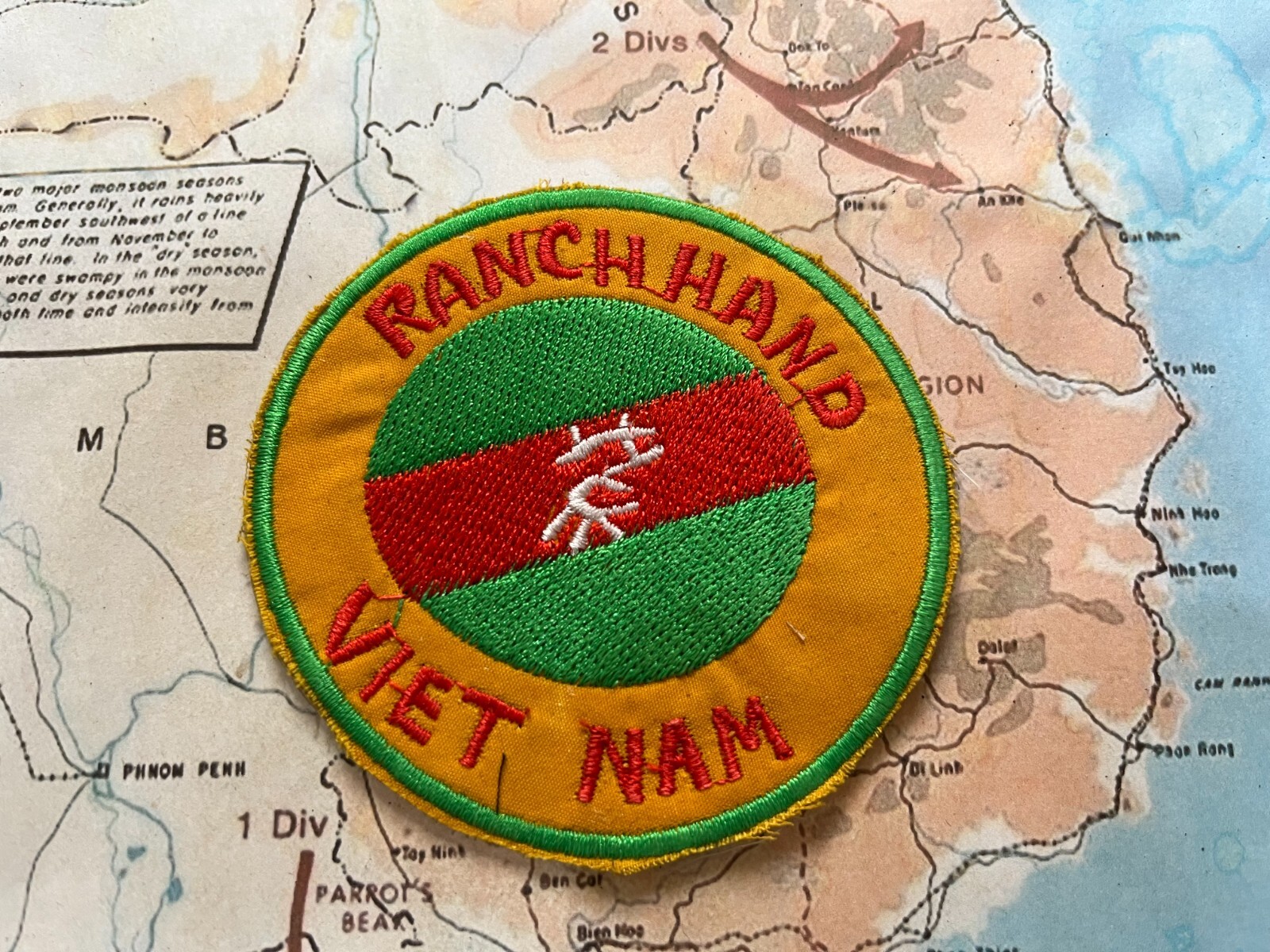 Patch , AGENT ORANGE , US OPERATION RANCH HAND , US ARMY PATCH , p1