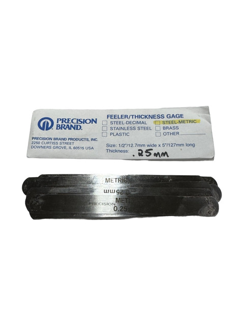 Precision Brand .25mm Feeler Thickness Gage 10 Pack USA Made