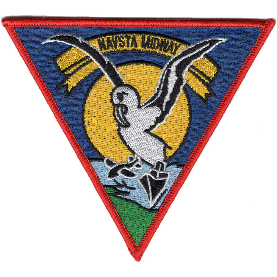 5" NAVY NAVAL AIR STATION NORTH PACIFIC NAVSTA MIDWAY ISLAND EMBROIDERED PATCH