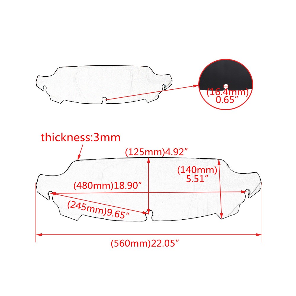 4.5" Wave Windshield Windscreen For Harley Electra Glide Standard FLHT 2019-2021
