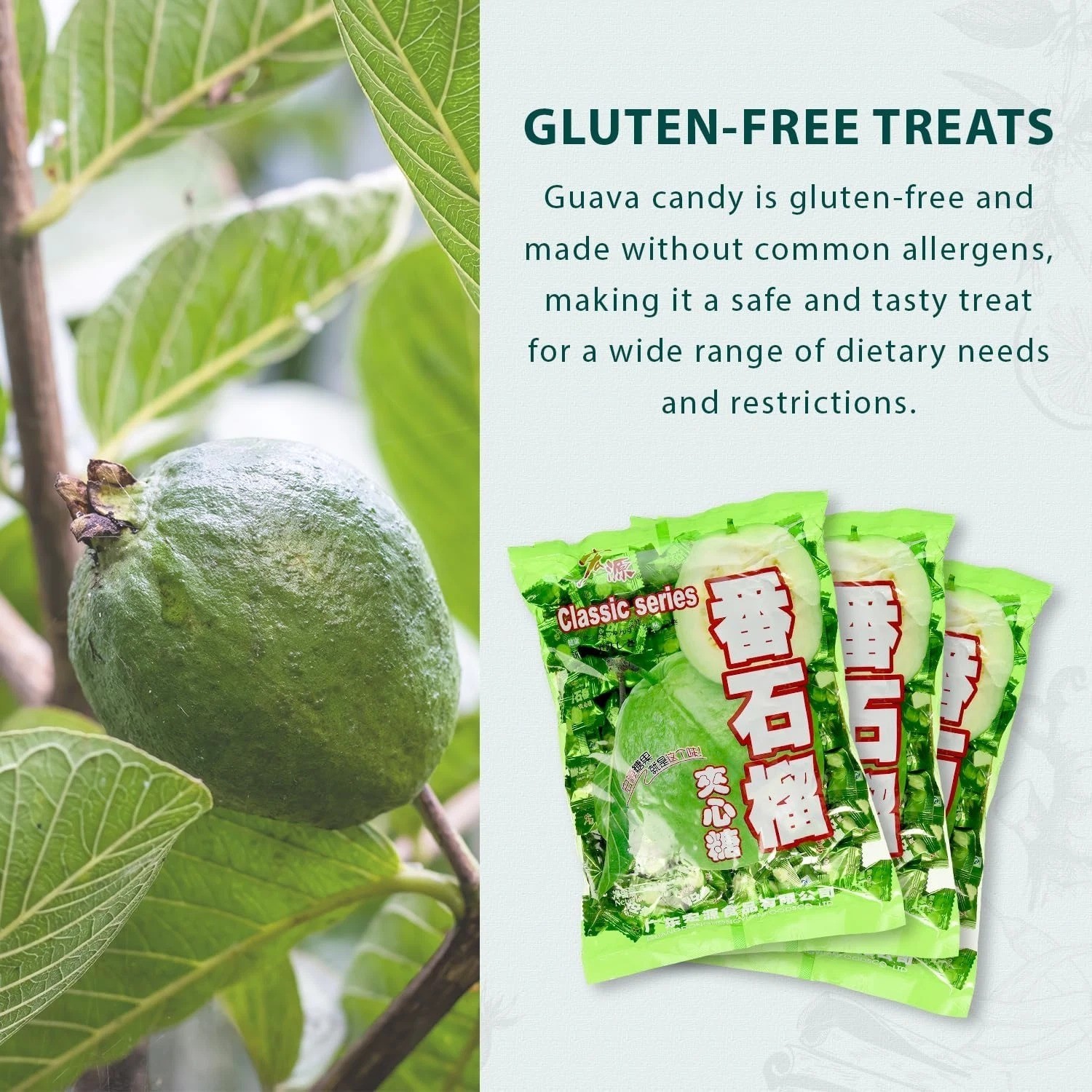 Guava Candy, 12.3 Oz (Pack of 1) Asian Fruit Hard Candy, Sweet & Tangy Tropical