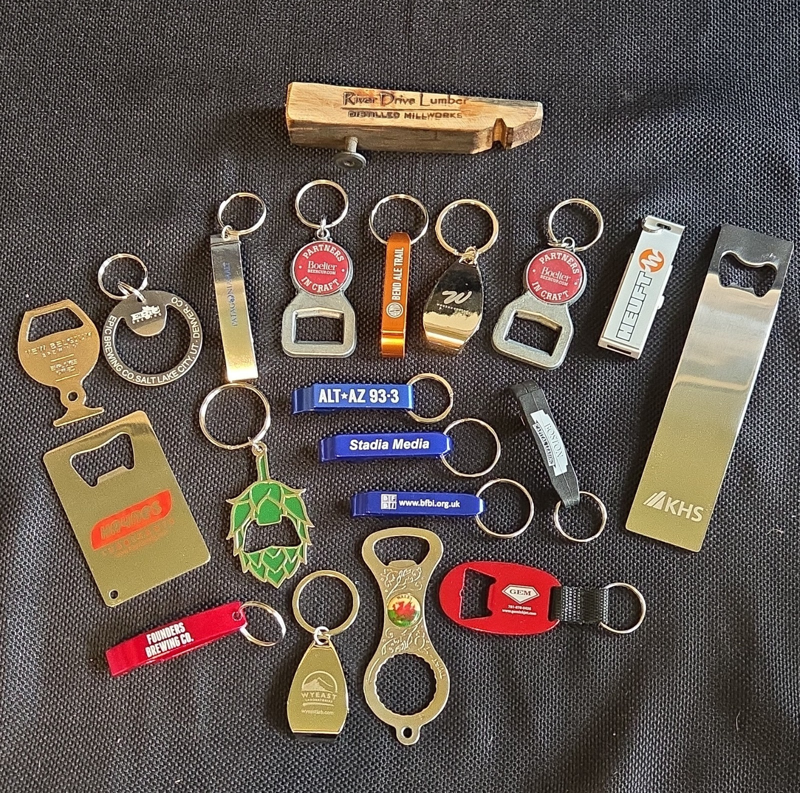Beer Bottle Openers Breweriana Lot of 19 Assorted Breweries