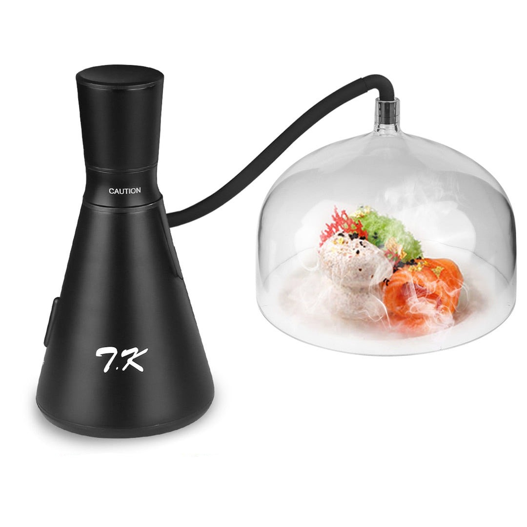 TMKEFFC Portable Smoker Infuser Set Glass Dome Wood Chips Food Cocktail Smoker