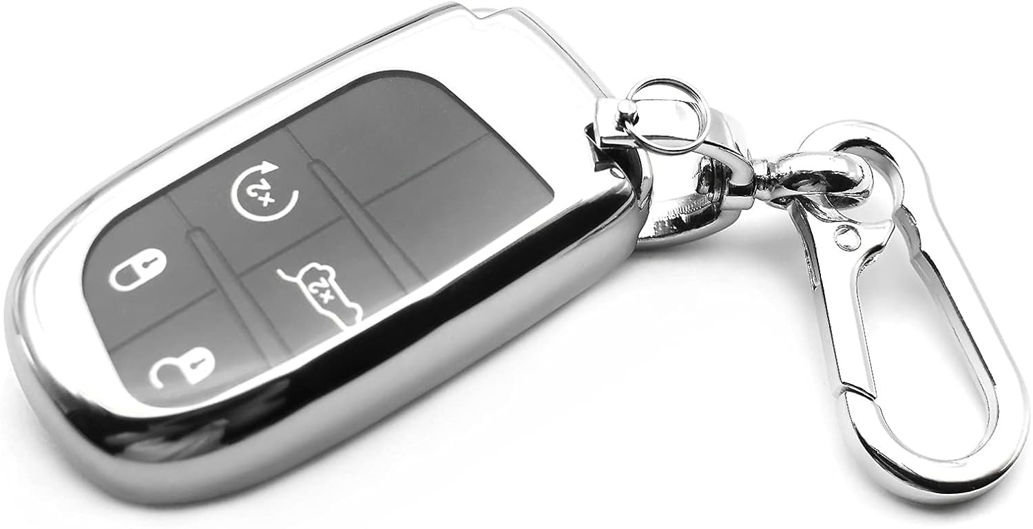 Keyring Protective Case Cover Accessory, Silver Edition
