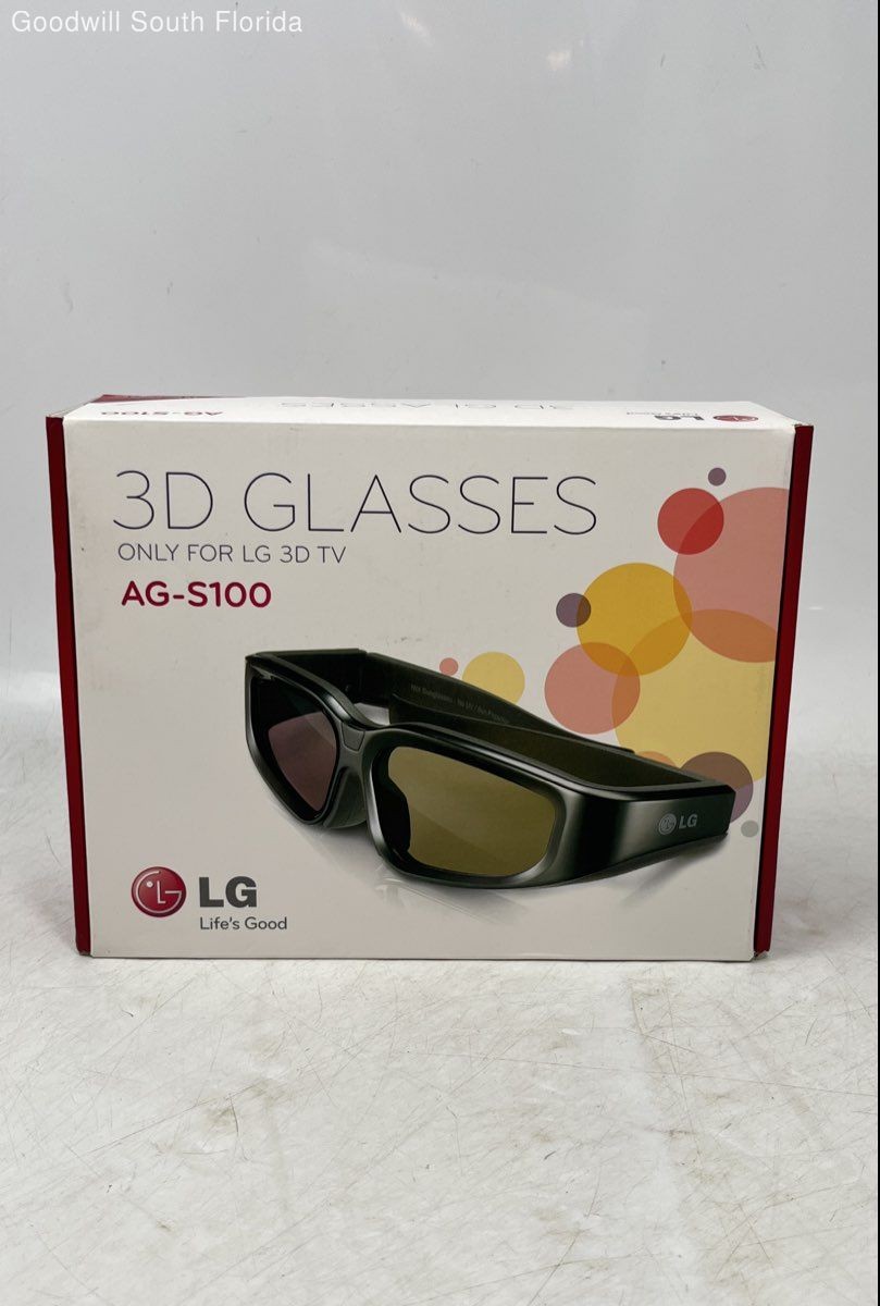 LG Model AG-S100 Black UV Protection 3D Active Shutter Glasses For LCD TV