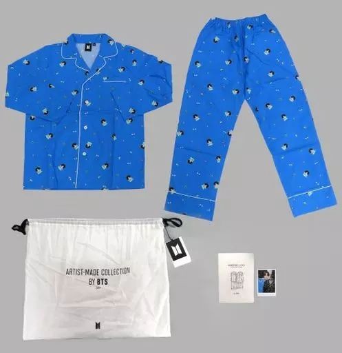 BTS ARTIST MADE COLLECTION BY JIN GOOD DAY Pajama L Size Bright Blue NEW