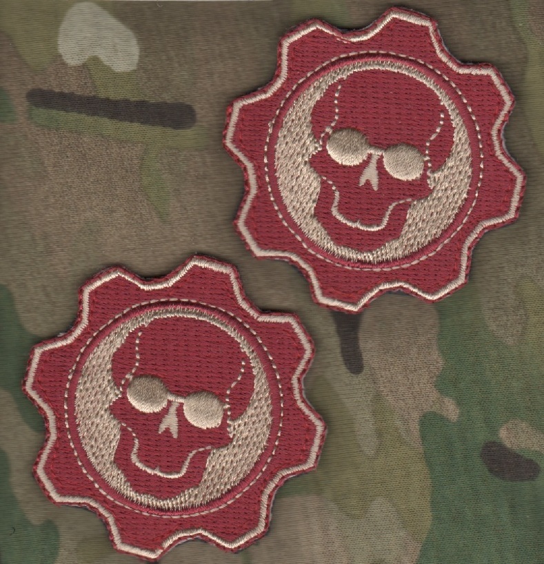 GREEN BERETS ODA US ADVISORS SAS JTF2 URBAN WARFARE 2" velkrö 2-TAB: Red Skul